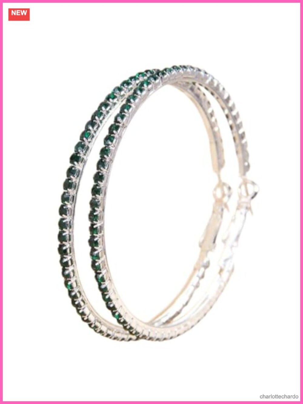 Rhinestone Hoop Earrings Crystal Circle Hoops for Women